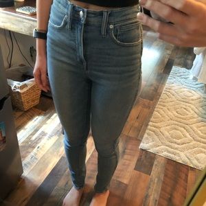 Madewell light wash skinny jeans